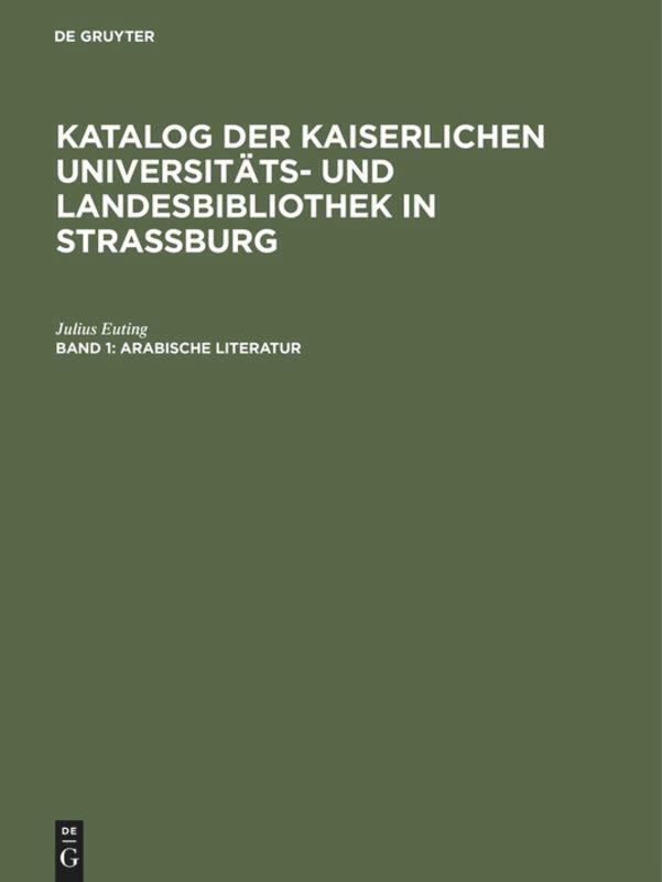 Thumbnail - Julius Euting | Arabische Literatur | Buch | Deutsch | 110 S. | De