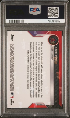 2022 Topps Now #6 Shohei Ohtani Two-Way Phenom Makes Opening Day History PSA 10 - Picture 2 of 2