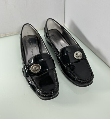 Etienne Aigner Black Leather Steel Buckle Women display picture 3