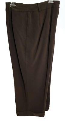 Covington Size 16W Slacks Cuffed Hem Front Pleats Belt Loops Lightweight Unlined