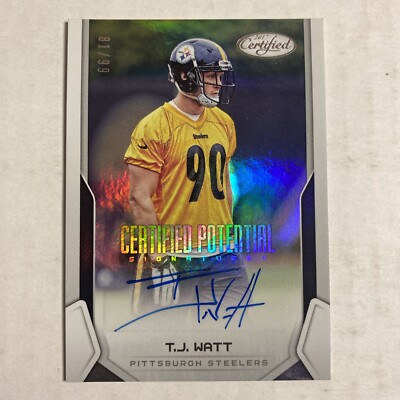 2017 Certified Potential T J Watt ROOKIE Auto 81/99 AD