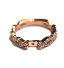 14k PINK ROSE  gold .32ct SI2 1  diamond engagement semi mount ring  3.1g estate — photo 1