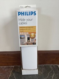 PHILIPS Cable Concealer ~ SWV2042W/17 ~  4 White Paintable Pieces Up to 48" ~NEW