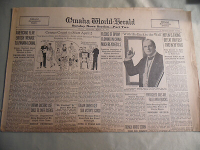 Omaha World Herald Newspaper / Sport Section / March 29 1930 / Free USA Shipping