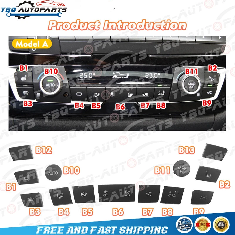 Botón reproductor de CD de ventilación de aire acondicionado para BMW 118i 120i 125i 128i 2011-2018 Foto 4 de 4