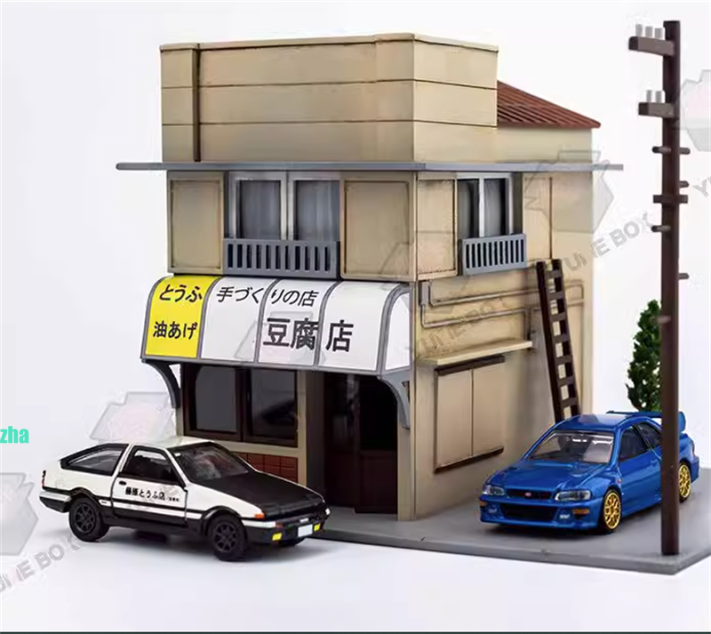 Initial D Fujiwara Tofu Shop Lightable Scene Model Building Shop