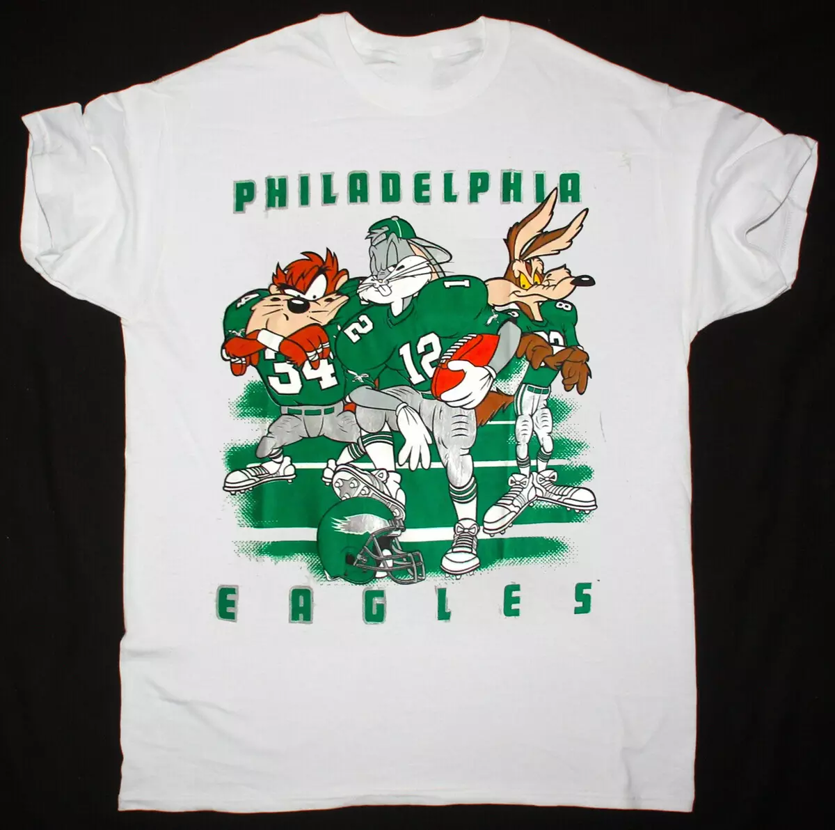 NFL Team Apparel Youth Philadelphia Eagles Run Back White T-Shirt
