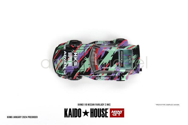 Kaido House x MINI GT 1:64 Scale Fairlady Z HKS Diecast Model Car