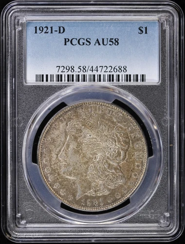 1921-D $1 Morgan Silver Dollar PCGS AU 58
