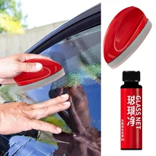 1*Car Glass Oil Film Cleaner Removal Liquid Or Windshield Water Spot Brush Tool