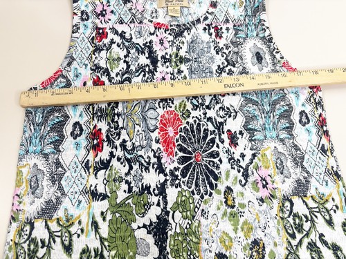 VTG Pleat Pleat By Raphael Medium Floral Cardigan Set Crinkle No Wrinkle EUC - Picture 5 of 9