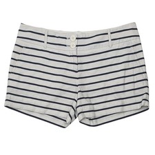The Limited Nautical Stripe Low Rise Shorts Size 4 Navy Blue White Coastal Chic