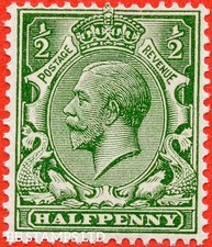 SG. SG. 355 variety N14 (UNLISTED). ½d Deep Olive Yellow Green. A fine U B77118