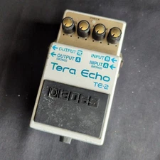 BOSS TE-2 Tera Echo Guitar Effects Pedal MDP Ambient Stereo Delay Tested Working