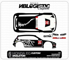 Honda Civic Eg Custom Universal Waterslide Decal For Hot Wheels 164 Scale 04