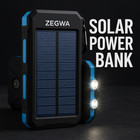 Solar Power Bank  20k mAh , 5V (Original Zegwa) ✅ Waterproof Power Bank