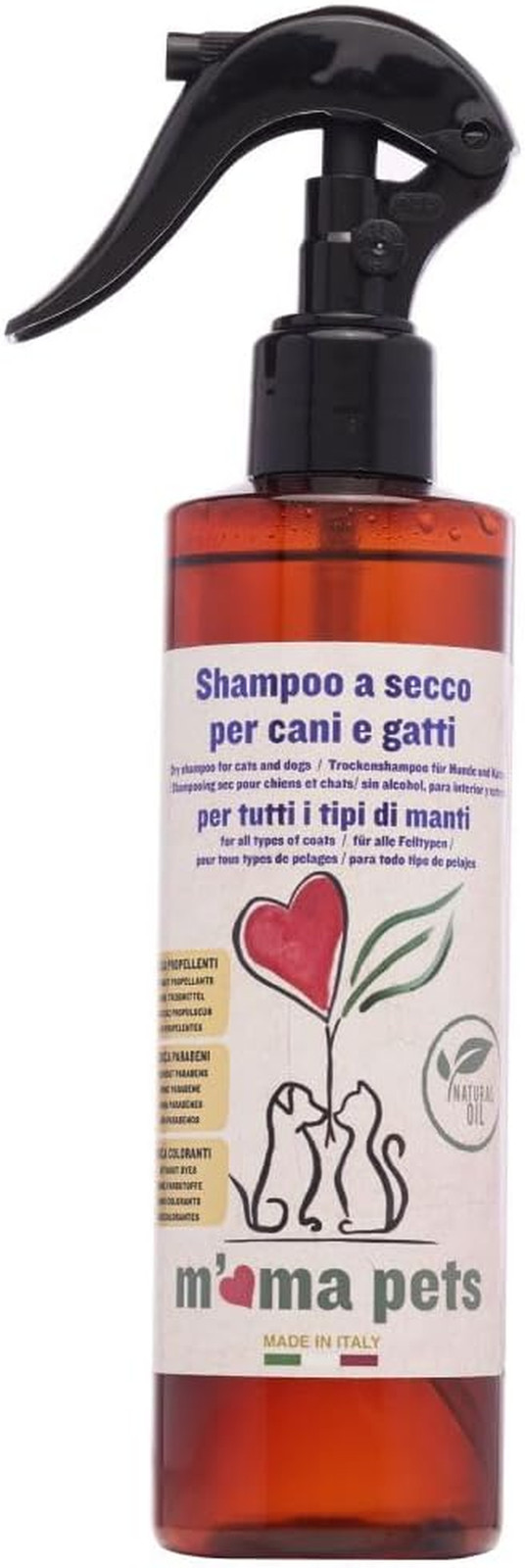 MAMA PETS Shampoo Secco Professionale 250ml - Addio Cattivi Odori
