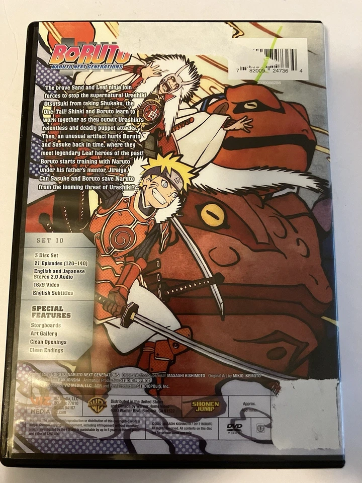 BORUTO NARUTO NEXT GENERATIONS DVD 2017 BACK IN TIME SUPERNATURAL NINJA PUPPETS - Image 3 of 4