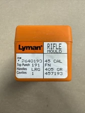 Lyman 1 Cavity Bullet Mold 45 Caliber 405gr Flat Nose 457193
