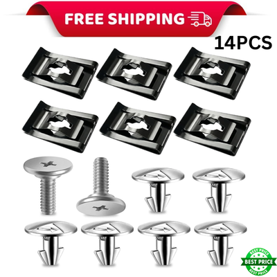 #ad 14PCS Engine Splash Shield Skid Plate Screws Splash Shield Screws for Honda $9.95