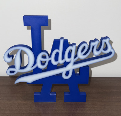 Los Angeles Dodgers LA MLB 3D Printed Logo Sign Wall Desk Shelf Art CHOOSE COLOR