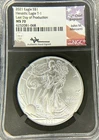 2021 Silver Eagle MS70 Type 1 Mercanti Signed NGC Perfect Coin