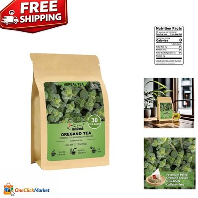 Oregano Tea Bags - 30 Count, Non-GMO, Caffeine-Free, Immune Support