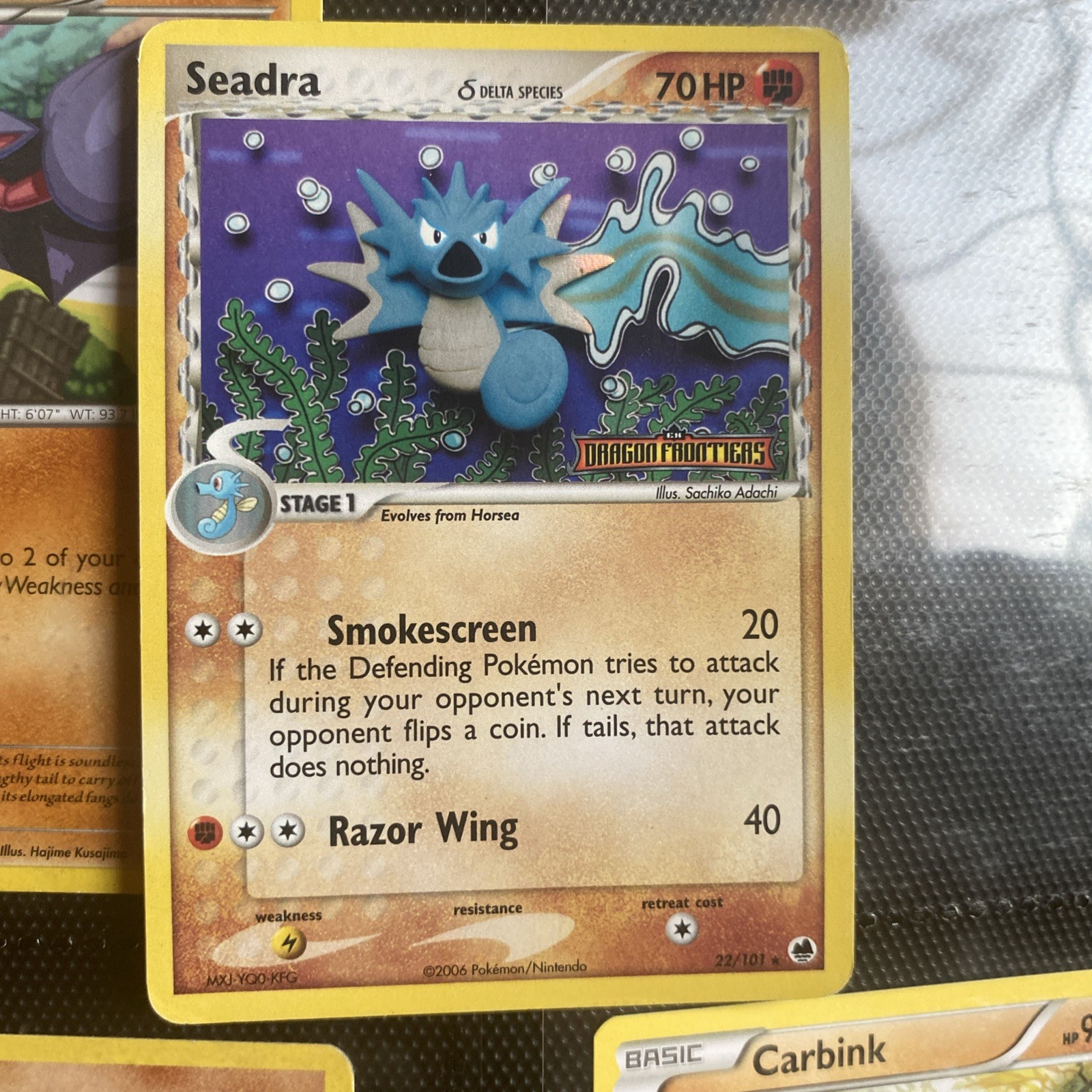 Pokemon Seadra Delta Species 22/101 Reverse Holo Stamped EX Dragon Frontiers LP