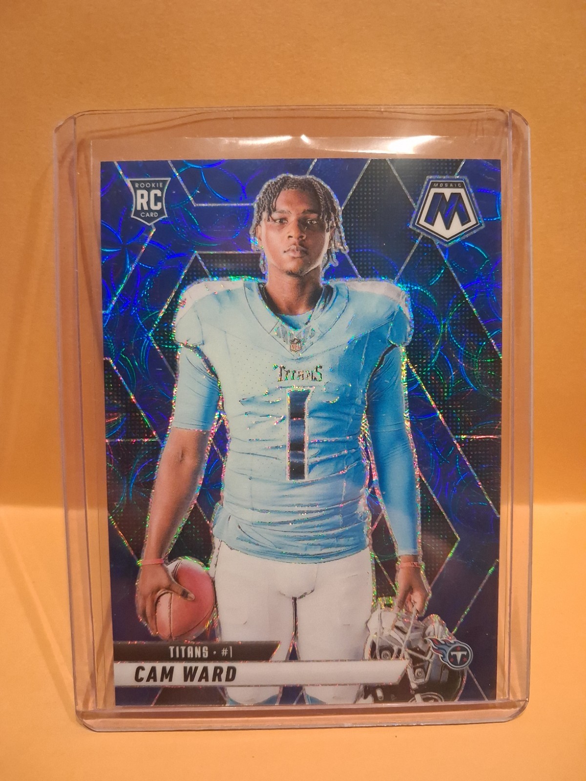 2025 Mosaic Football Cam Ward RC #272 Blue Scope Variation - Titans - SSP