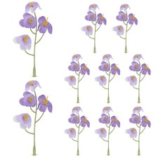 12Pcs Artificial Orchid Flower Mini for Floating Candle Centerpiece Purple