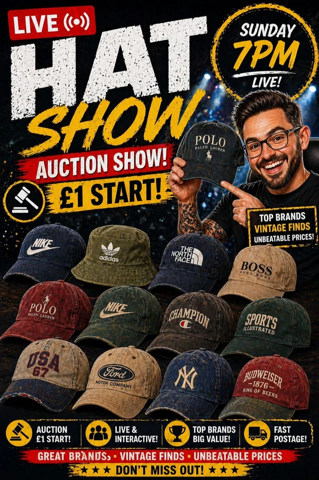 🔥 DESIGNER HATS MODERN & VINTAGE CAPS LIVE – NIKE, NORTH FACE, ADIDAS ETC.