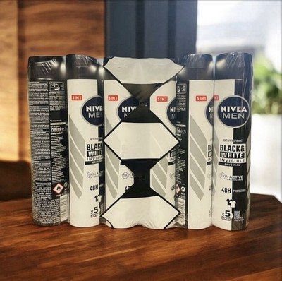 Nivea Men Antiperspirant Deodorant Spray Black & White Invisible Original 200 ML