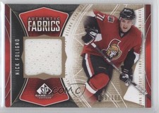 2009 SP Game Used Edition Authentic Fabrics Gold 69/100 Nick Foligno #AF-NF 0f2