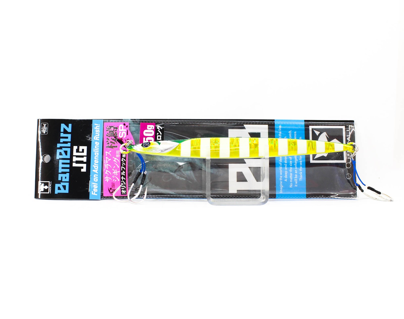 Jackall Metal Jig Bambluz Semi Long 150 grams Grikin Glow Stripe (3835)