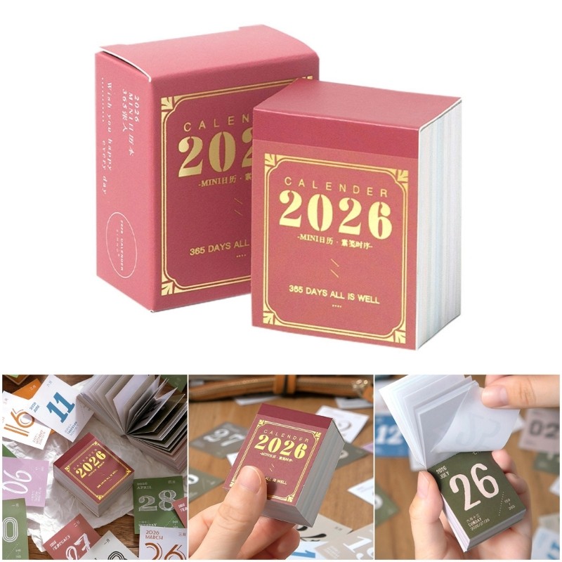 2026 Small Desk Calendar 365 Day Tearable Paper Calendar For Notes ...