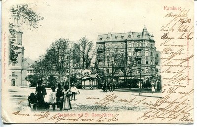 Germany AK Hamburg - Spatenteich Spadenteich 1900 cover on Schwaiger local PPC