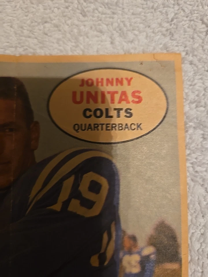 VINTAGE! JOHNNY UNITAS 1968 Topps FOOTBALL Poster  - Image 4 of 4