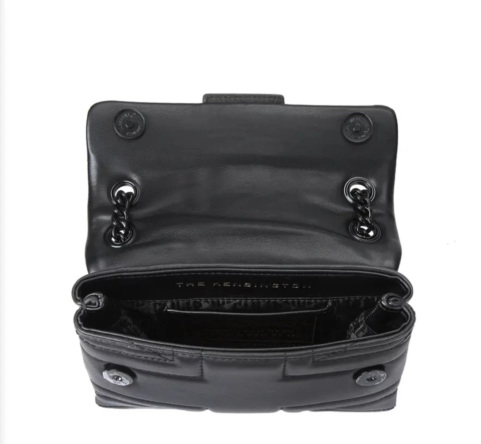 Kurt Geiger London Mini Kensington Union Jack Black Leather Bag 14cm(H), 20cm(L) - Image 4 of 4