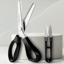 Forbici Zig Zag per Stoffa Forbici a Zig Zag per Tessuti da Sarta 23 cm 30 Denti