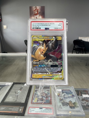 Pikachu & Zekrom-GX graded PSA 9 for sale on eBay