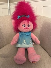 Build A Bear Trolls Princess Poppy Stuffed Doll 23" Plush BABW Pink