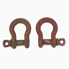 Set Of 2 Vintage Crosby-laughlin Model 58 34 Ton Screw Pin Bow Shackles Usa Set Of 2 Vintage Crosby-laughlin Model 58 34 Ton Screw Pin Bow Shackles Usa