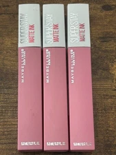 Maybelline New York Super Stay Matte Ink Liquid Lipstick #10 Dreamer 3 Pack