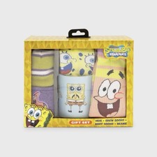 SpongeBob Squarepants Special Thanks Gift Set Bundle - Socks: 6-12