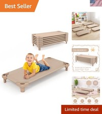 Stackable Kids Naptime Cot, Toddler Daycare Cots Rest Mat w/Easy Lift Corner ...