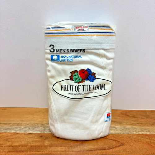 VINTAGE Fruit Of The Loom Men’s Briefs NOS USA SEALED 3 Pack Medium 34-36 *READ*