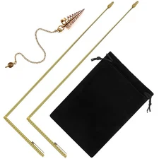 3 Pieces Divining Rods Copper and Dowsing Pendulum for Ghost Hunting, Energy ...