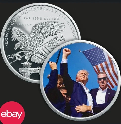 2024 1OZ TRUMP FIGHT ROUND - .999 Pure - COLORIZED COLLECTOR PROOF - "IN-HAND"
