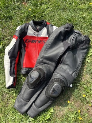 DAINESE Mirage Two Piece Leather Motorcycle Suit Size 40 UK
