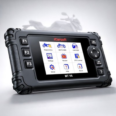 OBD2 DIAGNOSEGERÄT SCANNER iCARSOFT MT V6 für HONDA Motorräder +Adapter +Updates